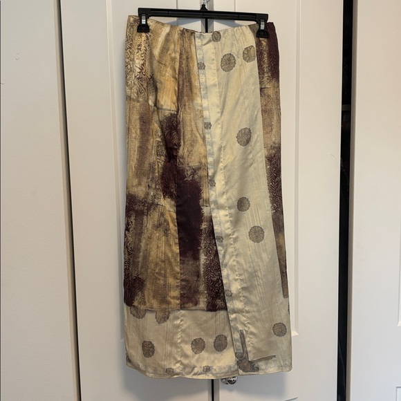 NWT [Massimo Dutti] Luxury Flowing Satin Printed Midi Elastic Skirt Women’s XS - Picture 8 of 15